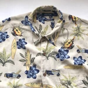 Nautica Easy Care Men’s Hawaiian Short Sleeve Shirt